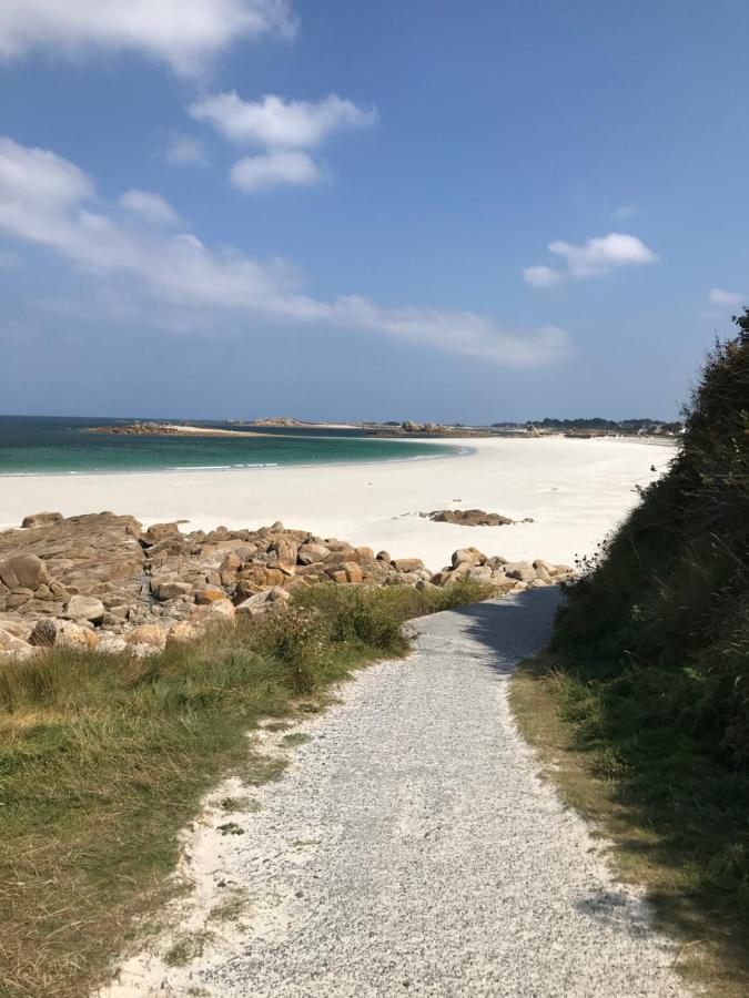 Maison 6 Pers Belle Vue Mer Piscine, Plage A 40 M Trévou-Tréguignec Exteriér fotografie