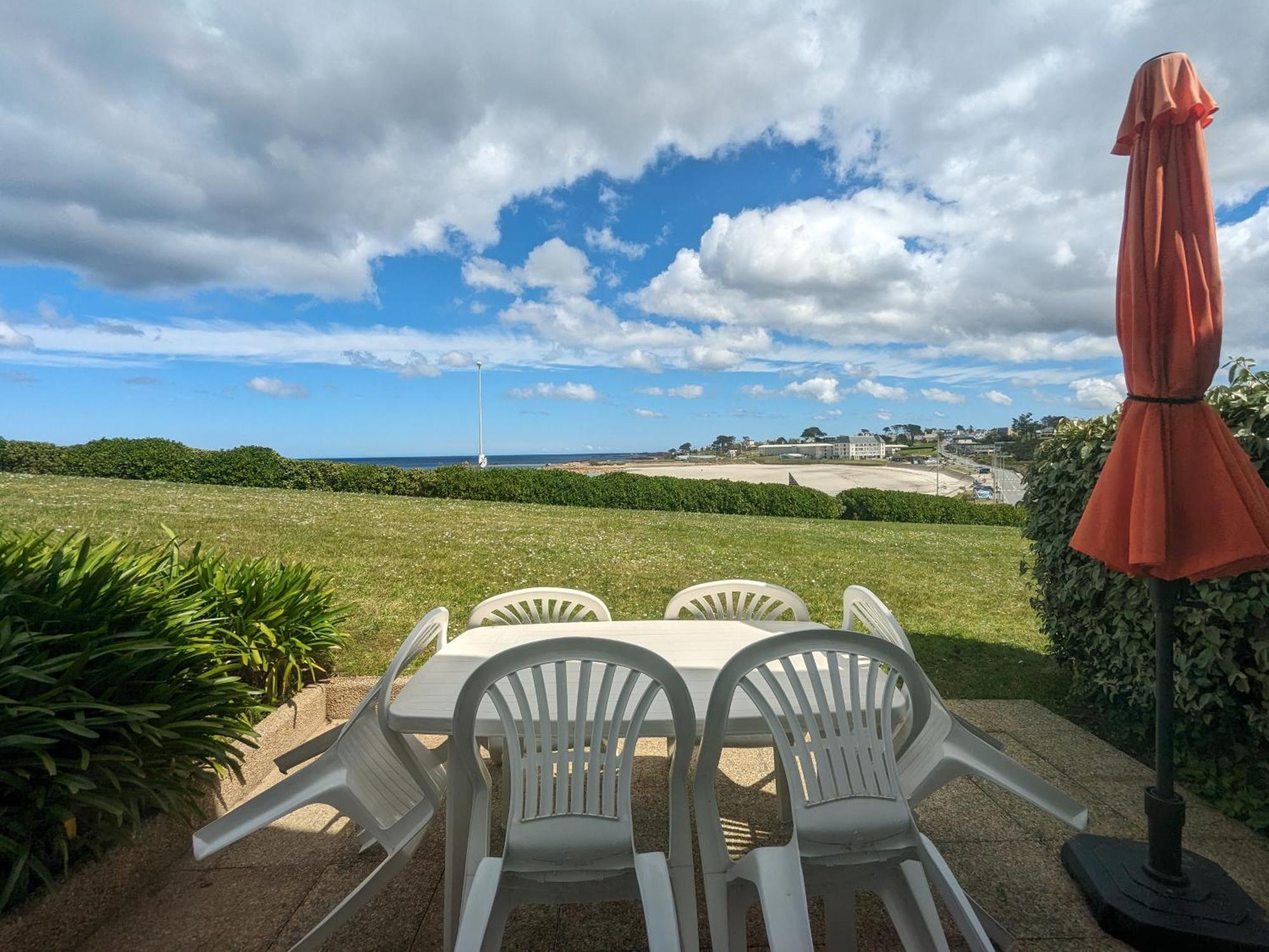 Maison 6 Pers Belle Vue Mer Piscine, Plage A 40 M Trévou-Tréguignec Exteriér fotografie
